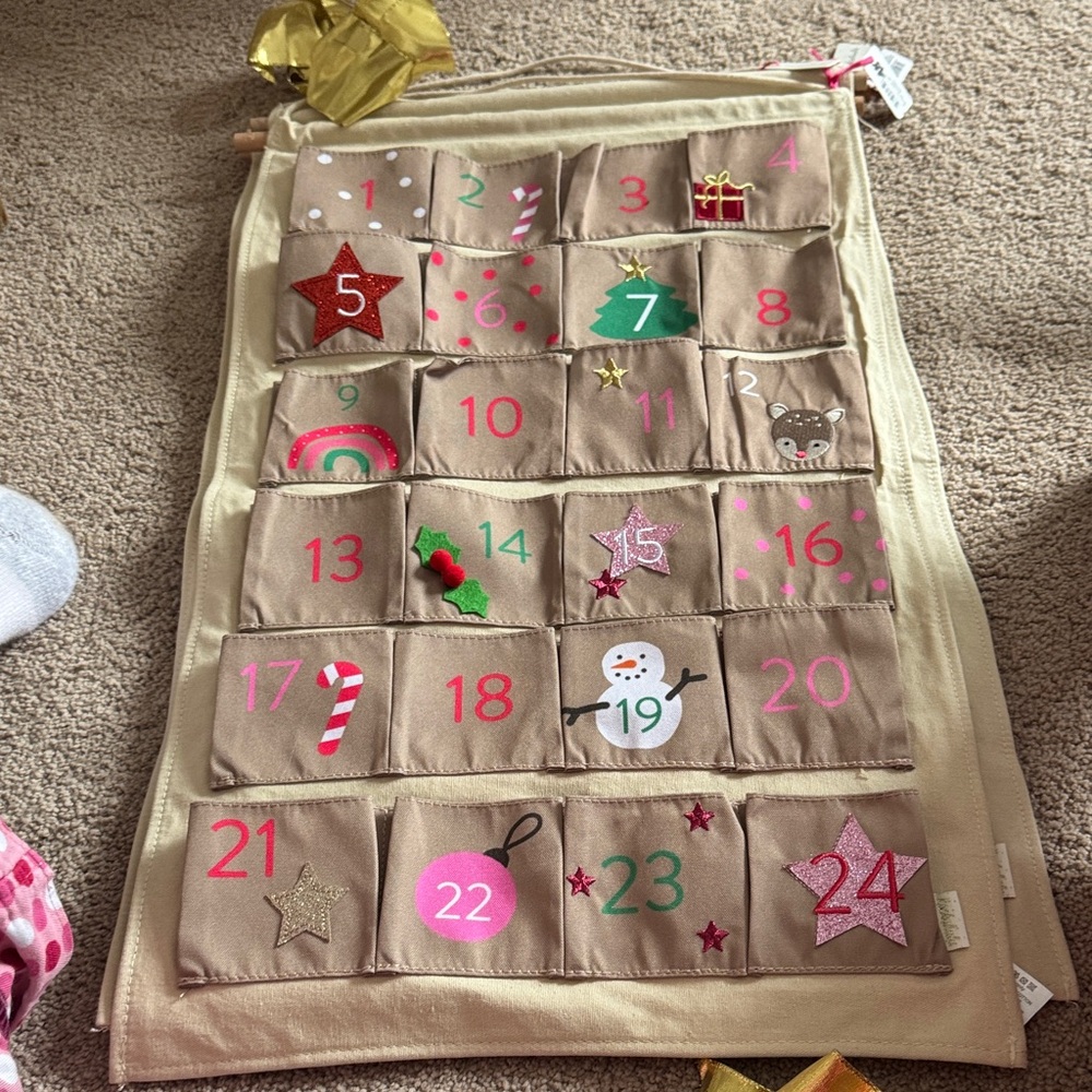 Festive Advent Calendar with Pockets